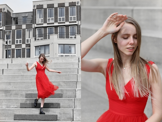 Entertainment Persona Gedateerd Outfit | Red tulle dress - Make People Stare